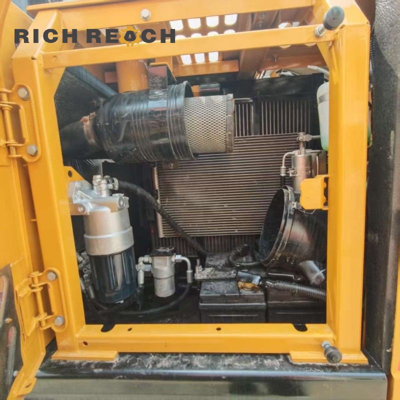Engine compartment of a 2025 SANY 95C excavator, low hours, priced at $20,833